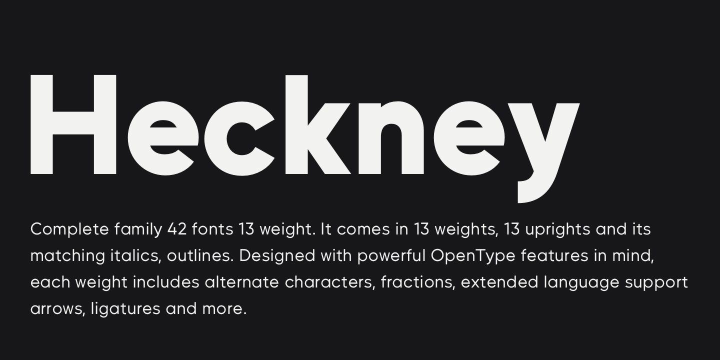 Шрифт Heckney 90